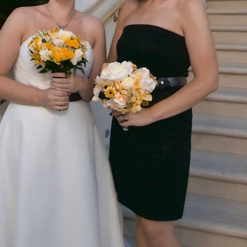 H&M black convertible dress strapless